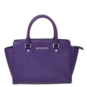 Michael kors Medium Selma Saffiano Leather Purple